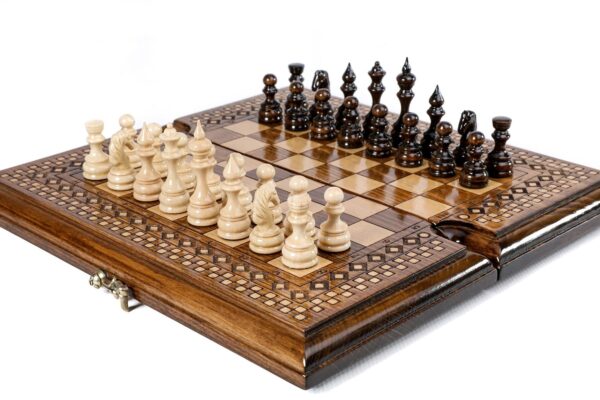 Chess-Kotrateppi Klassískt lúxus skáksett verð