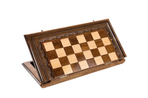 Klassískt Beech Wood Chess Lúxus Veggfóður