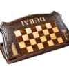 Skák-kotru Dubai með höfundarréttarvarið útlínur Savano Series Luxury Wood skáksett, box og borð samsetning