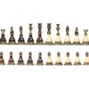 Chess Figures Brons-viðar nútíma lúxussett