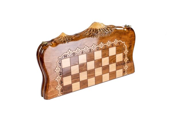 Skák-kotru með fléttumynstri Höfundarréttarvarið Mount Ararat Outline Chess Luxury Edition