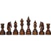 Chess Figures Klassískt lúxus viðarsett