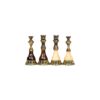 Chess Figures Brons-viðar nútíma lúxussett