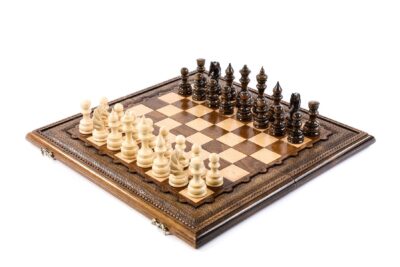 Klassískt Beech Wood Chess Lúxus Veggfóður