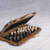 Skák með höfundarréttarvarið Mount Ararat Outline Olive Wood Set