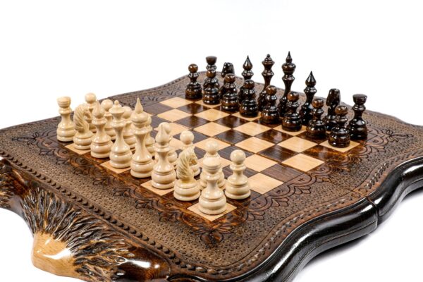 Skák með höfundarréttarvarið Mount Ararat Outline Luxury Wood Board