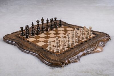 Skák – Kotra með Ararat Wood Luxury Board