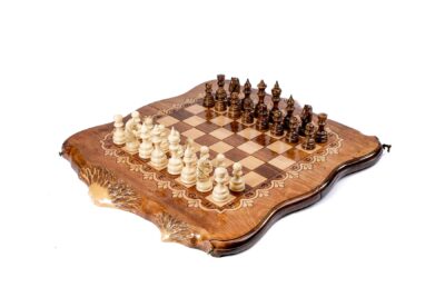 Skák-kotru með fléttumynstri Höfundarréttarvarið Mount Ararat Outline Chess Luxury Edition