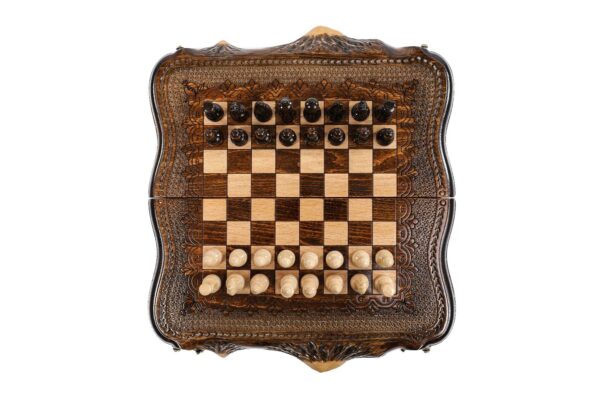 Skák með höfundarréttarvarið Mount Ararat Outline Luxury Wood Board